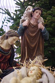 Krippenfiguren: Maria, Josef und das Christuskind