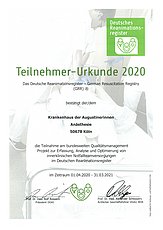 Teilnahmeurkunde Deutsches Reanimationsregister